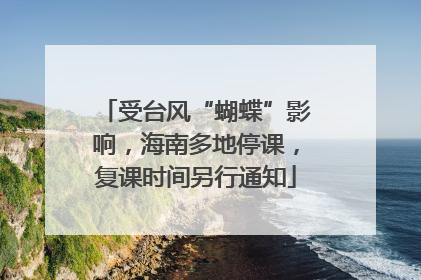 受台风“蝴蝶”影响，海南多地停课，复课时间另行通知