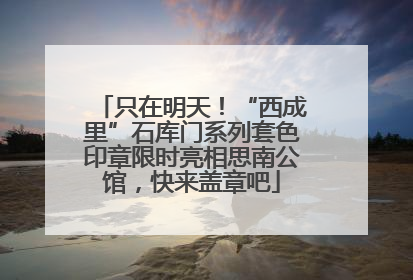 只在明天！“西成里”石库门系列套色印章限时亮相思南公馆，快来盖章吧