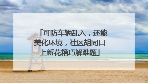 可防车辆乱入，还能美化环境，社区胡同口上新花箱巧解难题