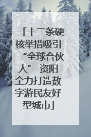 十二条硬核举措吸引“全球合伙人” 资阳全力打造数字游民友好型城市