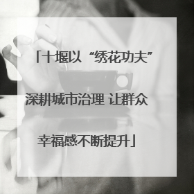 十堰以“绣花功夫”深耕城市治理 让群众幸福感不断提升