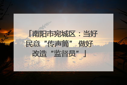 南阳市宛城区：当好民意“传声筒” 做好改造“监督员”