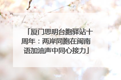 厦门思明台胞驿站十周年：两岸同胞在闽南语加油声中同心接力
