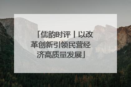 儒韵时评丨以改革创新引领民营经济高质量发展