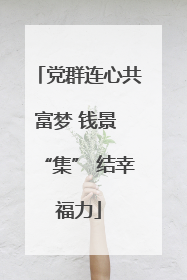 党群连心共富梦 钱景 “集” 结幸福力