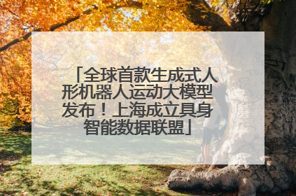 全球首款生成式人形机器人运动大模型发布！上海成立具身智能数据联盟