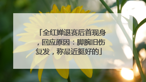 全红婵退赛后首现身，回应原因：脚腕旧伤复发，称最近挺好的