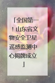 全国第一！山东省文物安全卫星遥感监测中心揭牌成立