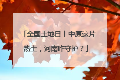 全国土地日丨中原这片热土，河南咋守护？