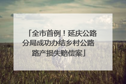 全市首例！延庆公路分局成功办结乡村公路路产损失赔偿案