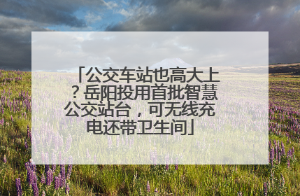 公交车站也高大上？岳阳投用首批智慧公交站台，可无线充电还带卫生间
