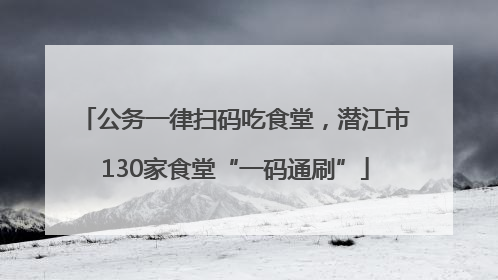 公务一律扫码吃食堂，潜江市130家食堂“一码通刷”