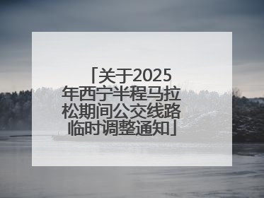 关于2025年西宁半程马拉松期间公交线路临时调整通知
