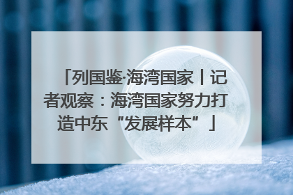 列国鉴·海湾国家丨记者观察：海湾国家努力打造中东“发展样本”
