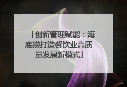 创新管理赋能：海底捞打造餐饮业高质量发展新模式