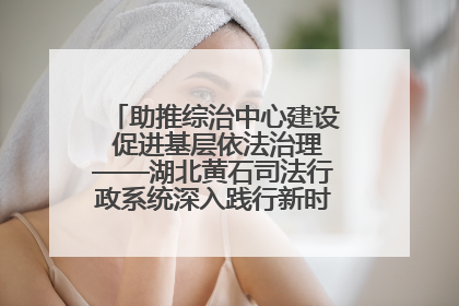 助推综治中心建设 促进基层依法治理——湖北黄石司法行政系统深入践行新时代枫桥经验
