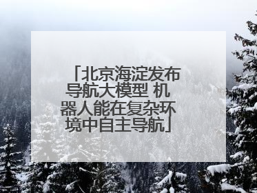 北京海淀发布导航大模型 机器人能在复杂环境中自主导航
