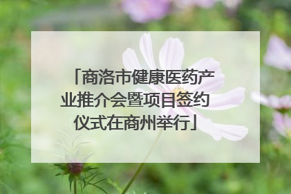 商洛市健康医药产业推介会暨项目签约仪式在商州举行