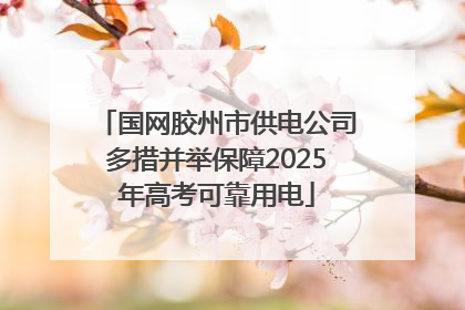 国网胶州市供电公司多措并举保障2025年高考可靠用电