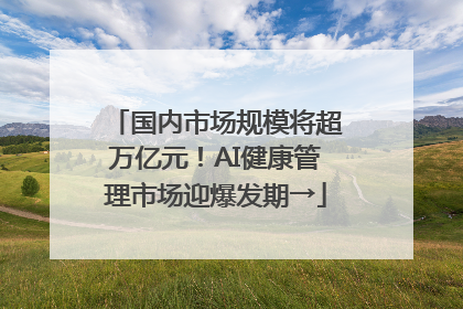 国内市场规模将超万亿元！AI健康管理市场迎爆发期→