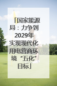 国家能源局：力争到2029年实现现代化用电营商环境“五化”目标