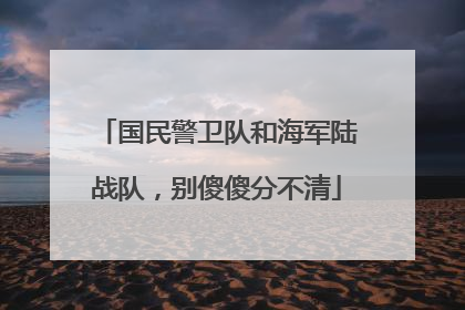 国民警卫队和海军陆战队，别傻傻分不清