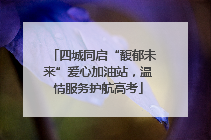 四城同启“馥郁未来”爱心加油站，温情服务护航高考