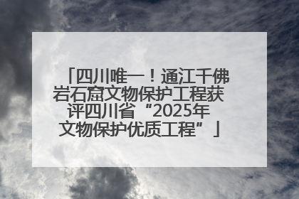 四川唯一！通江千佛岩石窟文物保护工程获评四川省“2025年文物保护优质工程”