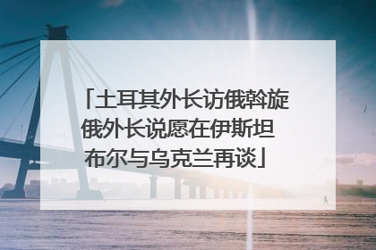 土耳其外长访俄斡旋 俄外长说愿在伊斯坦布尔与乌克兰再谈
