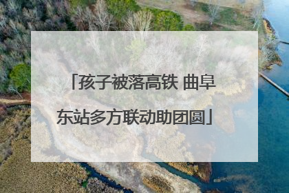 孩子被落高铁 曲阜东站多方联动助团圆