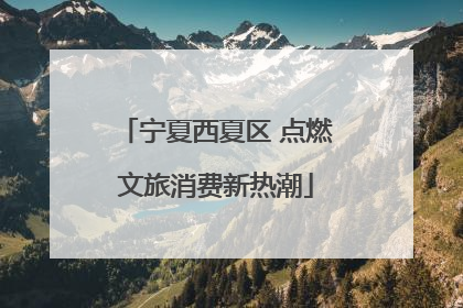 宁夏西夏区 点燃文旅消费新热潮