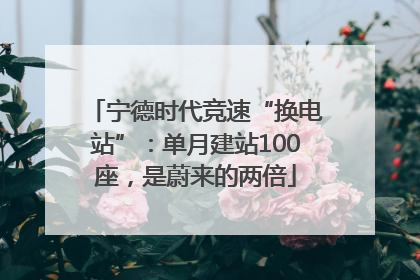 宁德时代竞速“换电站”：单月建站100座，是蔚来的两倍