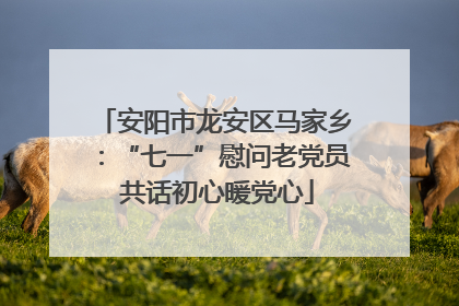 安阳市龙安区马家乡：“七一”慰问老党员 共话初心暖党心