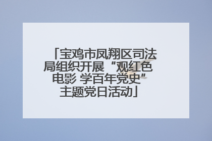 宝鸡市凤翔区司法局组织开展“观红色电影 学百年党史”主题党日活动