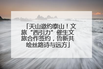 天山邀约泰山！文旅“西引力”催生文旅合作签约，鲁新共绘丝路诗与远方