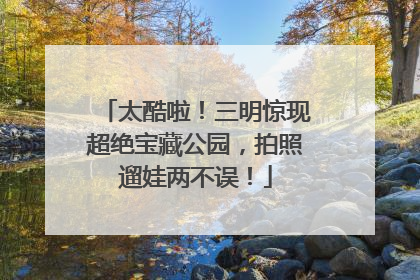 太酷啦！三明惊现超绝宝藏公园，拍照遛娃两不误！