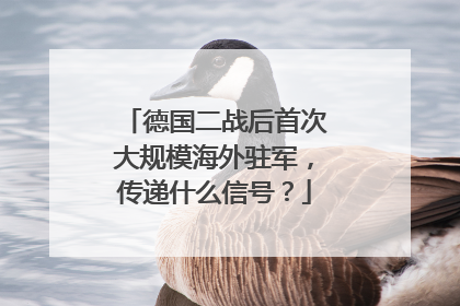 德国二战后首次大规模海外驻军，传递什么信号？