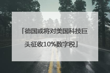 德国或将对美国科技巨头征收10%数字税