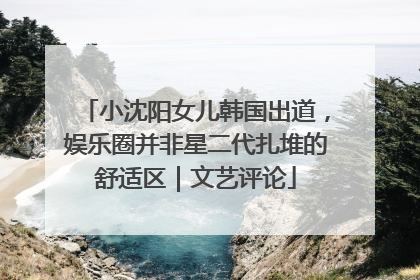 小沈阳女儿韩国出道，娱乐圈并非星二代扎堆的舒适区｜文艺评论