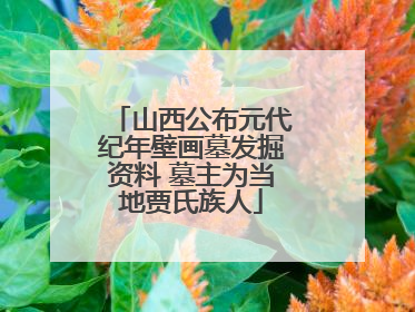 山西公布元代纪年壁画墓发掘资料 墓主为当地贾氏族人