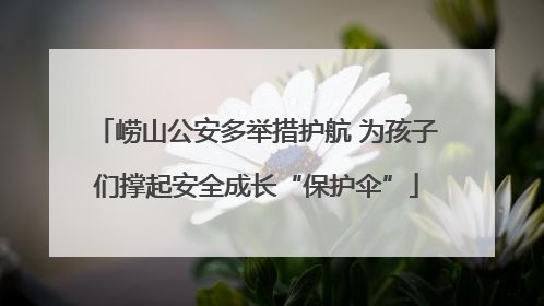 崂山公安多举措护航 为孩子们撑起安全成长“保护伞”