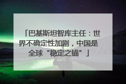 巴基斯坦智库主任：世界不确定性加剧，中国是全球“稳定之锚”