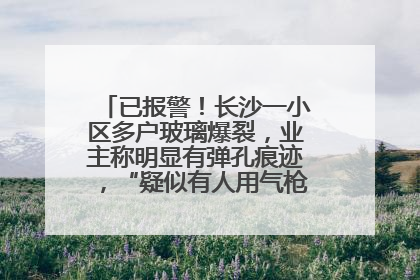 已报警！长沙一小区多户玻璃爆裂，业主称明显有弹孔痕迹，“疑似有人用气枪打鸟造成”