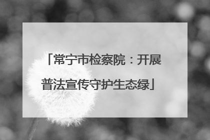常宁市检察院：开展普法宣传守护生态绿