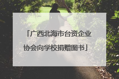 广西北海市台资企业协会向学校捐赠图书