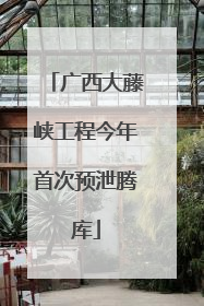 广西大藤峡工程今年首次预泄腾库
