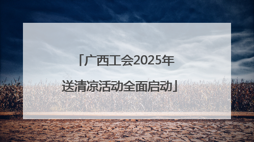 广西工会2025年送清凉活动全面启动