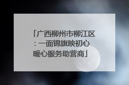广西柳州市柳江区：一面锦旗映初心 暖心服务助营商