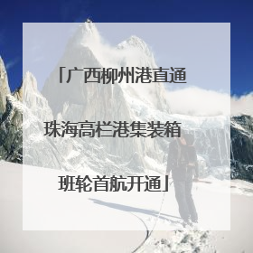 广西柳州港直通珠海高栏港集装箱班轮首航开通