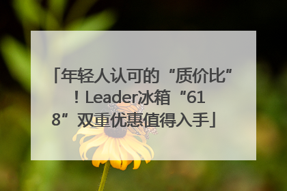 年轻人认可的“质价比”！Leader冰箱“618”双重优惠值得入手